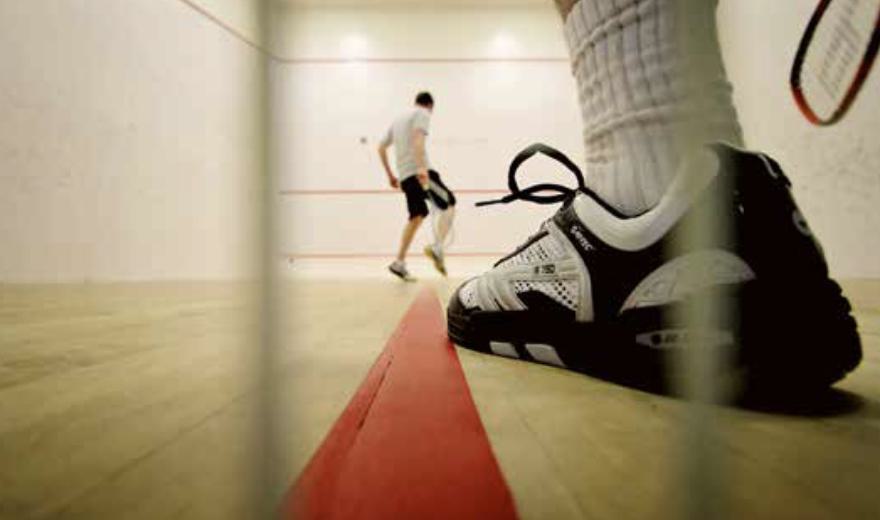 Members playing squash